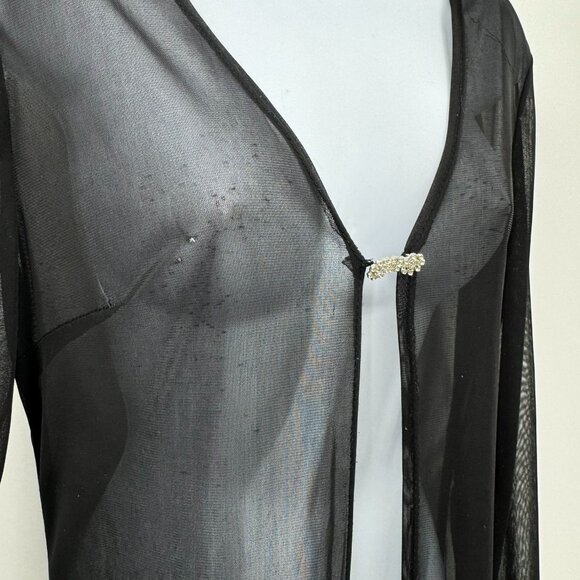 vintage rampage sheer black cardigan - Picture 2 of 8